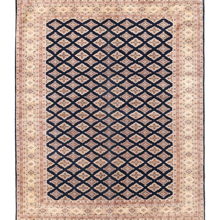 Bokhara 6' 5" X 8' 5" Hand Knotted Wool Rug 6' 5" X 8' 5" (196 X 257) / Black / Wool