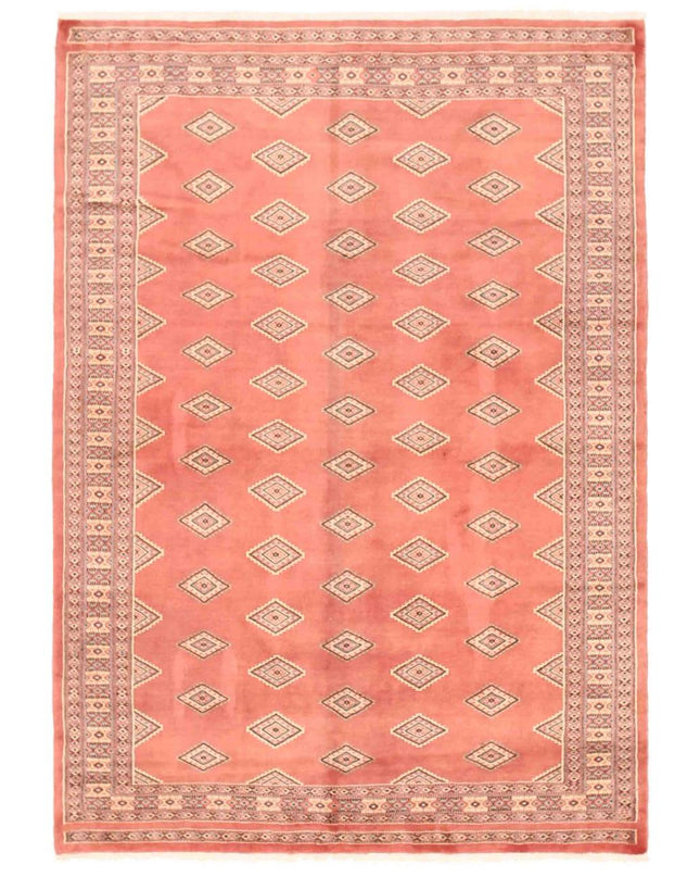 Bokhara 4' 10" X 6' 9" Hand Knotted Wool Rug 4' 10" X 6' 9" (147 X 206) / Pink / Wool