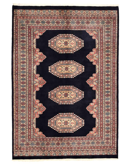 Bokhara 5' 2" X 7' 5" Hand Knotted Wool Rug 5' 2" X 7' 5" (158 X 226) / Blue / Wool
