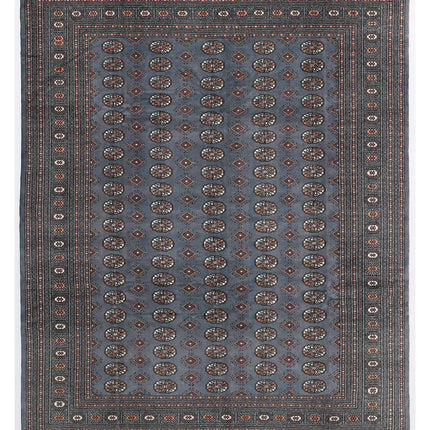 Bokhara 7' 11" X 10' 1" Hand Knotted Wool Rug 7' 11" X 10' 1" (241 X 307) / Blue / Wool