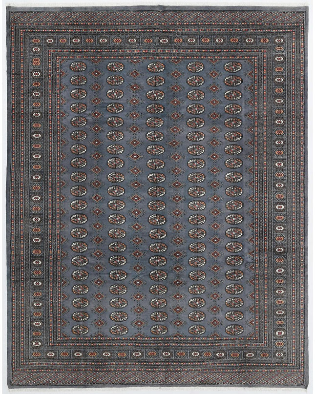 Bokhara 7' 11" X 10' 1" Hand Knotted Wool Rug 7' 11" X 10' 1" (241 X 307) / Blue / Wool