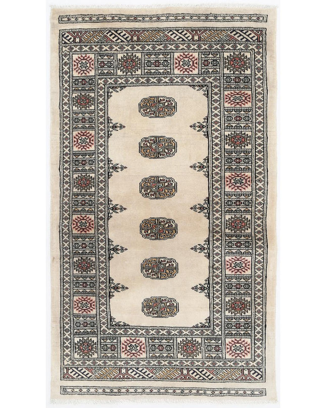 Bokhara 3' 0" X 5' 3" Hand Knotted Wool Rug 3' 0" X 5' 3" (91 X 160) / Beige / Wool