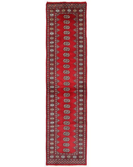 Bokhara 2' 7" X 10' 4" Hand Knotted Wool Rug 2' 7" X 10' 4" (79 X 315) / Red / Wool