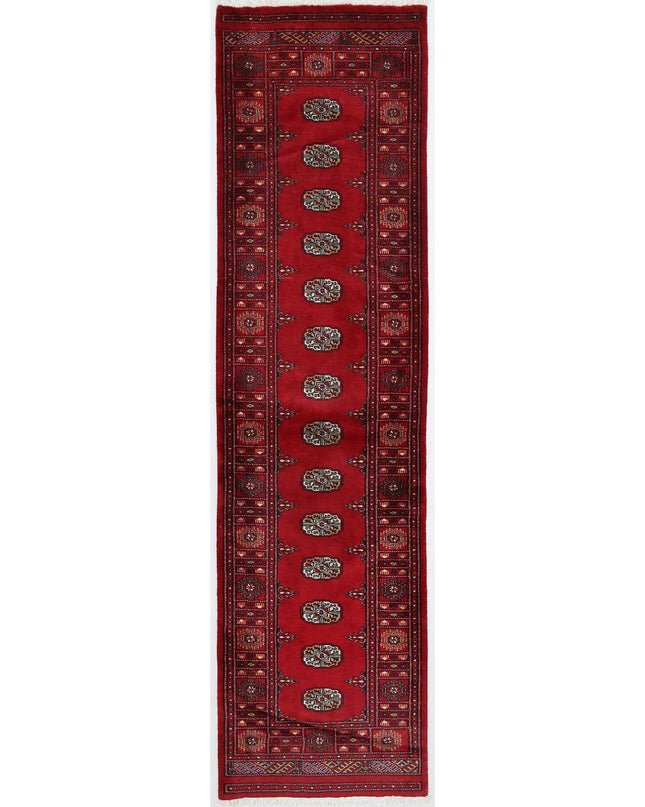 Bokhara 2' 7" X 9' 8" Hand Knotted Wool Rug 2' 7" X 9' 8" (79 X 295) / Red / Wool