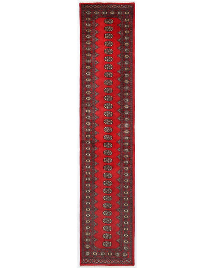 Bokhara 2' 8" X 12' 6" Hand Knotted Wool Rug 2' 8" X 12' 6" (81 X 381) / Red / Wool