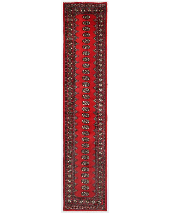 Bokhara 2' 8" X 12' 6" Hand Knotted Wool Rug 2' 8" X 12' 6" (81 X 381) / Red / Wool