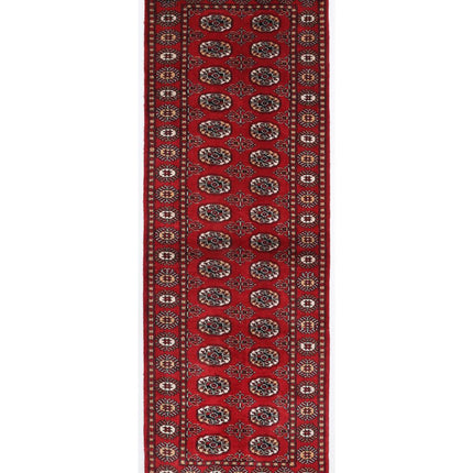 Bokhara 2' 9" X 8' 0" Hand Knotted Wool Rug 2' 9" X 8' 0" (84 X 244) / Red / Wool