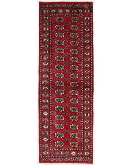 Bokhara 2' 9" X 8' 0" Hand Knotted Wool Rug 2' 9" X 8' 0" (84 X 244) / Red / Wool
