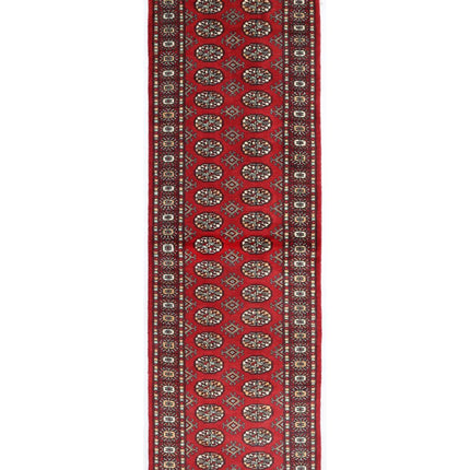 Bokhara 2' 8" X 8' 2" Hand Knotted Wool Rug 2' 8" X 8' 2" (81 X 249) / Red / Wool