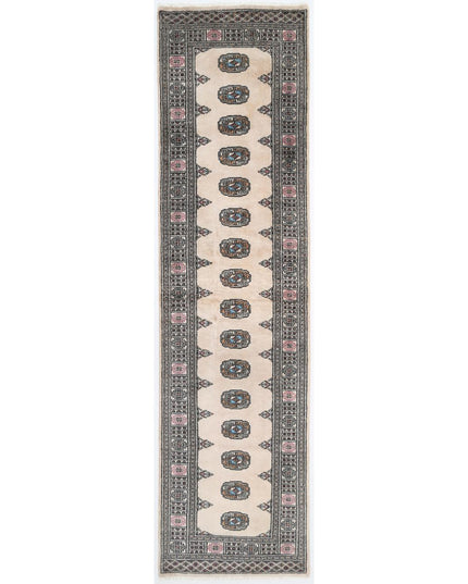 Bokhara 2' 7" X 9' 11" Hand Knotted Wool Rug 2' 7" X 9' 11" (79 X 302) / Ivory / Wool