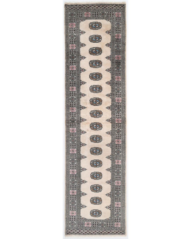 Bokhara 2' 7" X 9' 11" Hand Knotted Wool Rug 2' 7" X 9' 11" (79 X 302) / Ivory / Wool