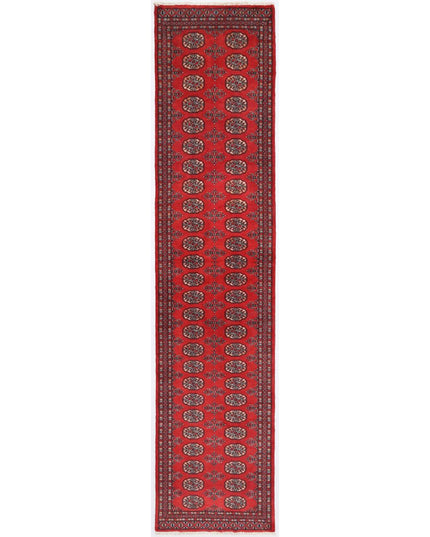 Bokhara 2' 8" X 11' 10" Hand Knotted Wool Rug 2' 8" X 11' 10" (81 X 361) / Red / Wool
