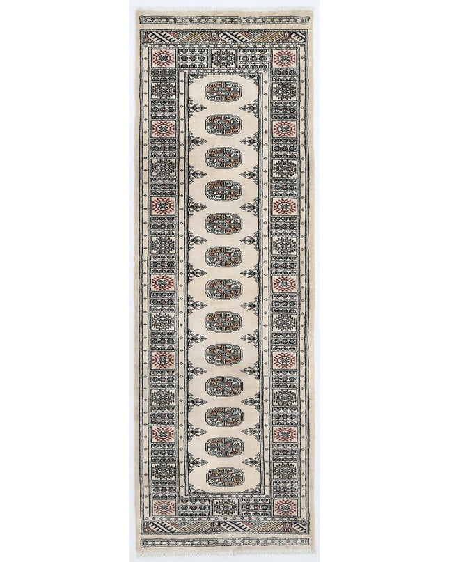 Bokhara 2' 6" X 7' 7" Hand Knotted Wool Rug 2' 6" X 7' 7" (76 X 231) / Ivory / Wool
