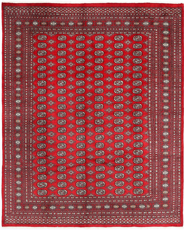 Bokhara 8' 0" X 9' 11" Hand Knotted Wool Rug 8' 0" X 9' 11" (244 X 302) / Red / Wool
