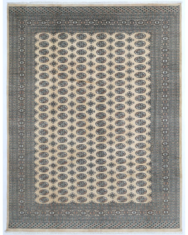 Bokhara 9' 0" X 11' 9" Hand Knotted Wool Rug 9' 0" X 11' 9" (274 X 358) / Ivory / Wool
