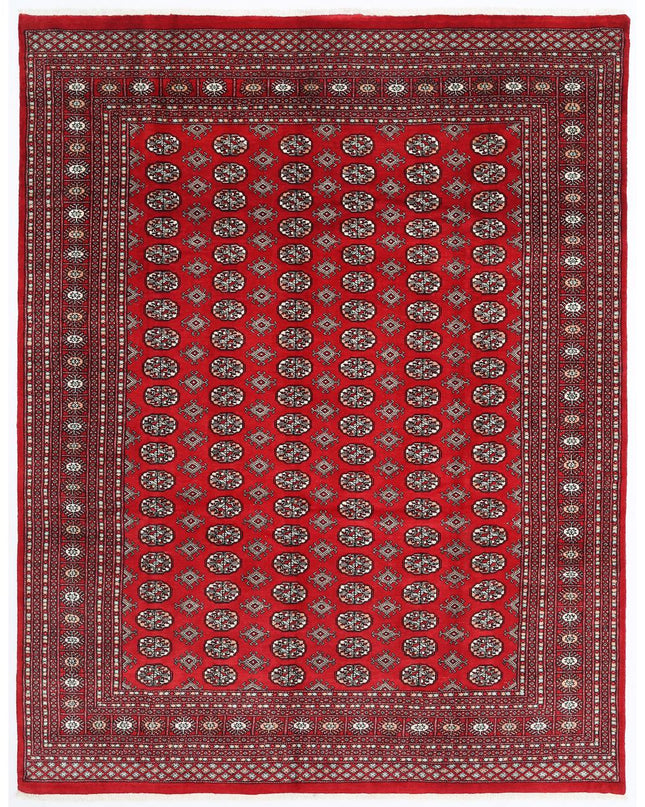 Bokhara 8' 0" X 10' 1" Hand Knotted Wool Rug 8' 0" X 10' 1" (244 X 307) / Red / Wool