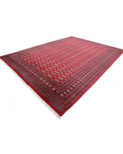 Bokhara 10' 2" X 13' 5" Hand Knotted Wool Rug 10' 2" X 13' 5" (310 X 409) / Red / Wool