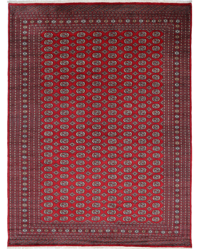 Bokhara 10' 2" X 13' 5" Hand Knotted Wool Rug 10' 2" X 13' 5" (310 X 409) / Red / Wool