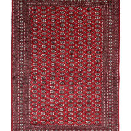 Bokhara 10' 2" X 14' 0" Hand Knotted Wool Rug 10' 2" X 14' 0" (310 X 427) / Red / Wool