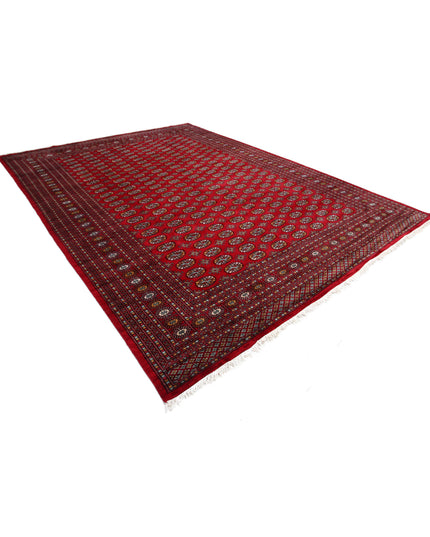 Bokhara 9' 11" X 13' 5" Hand Knotted Wool Rug 9' 11" X 13' 5" (302 X 409) / Red / Wool