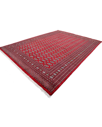 Bokhara 9' 11" X 13' 5" Hand Knotted Wool Rug 9' 11" X 13' 5" (302 X 409) / Red / Wool