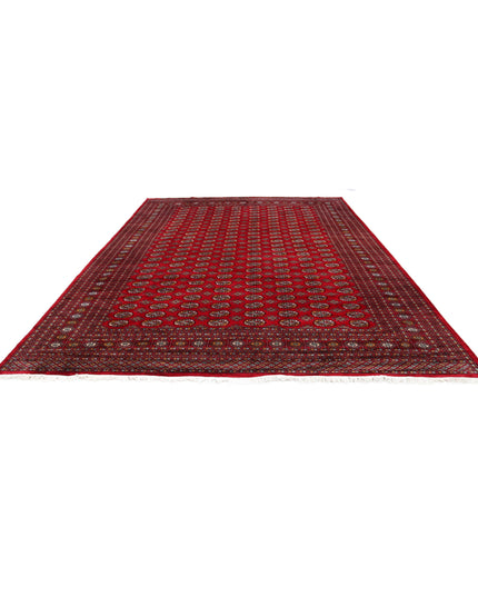 Bokhara 9' 11" X 13' 5" Hand Knotted Wool Rug 9' 11" X 13' 5" (302 X 409) / Red / Wool