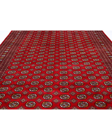 Bokhara 9' 11" X 13' 5" Hand Knotted Wool Rug 9' 11" X 13' 5" (302 X 409) / Red / Wool