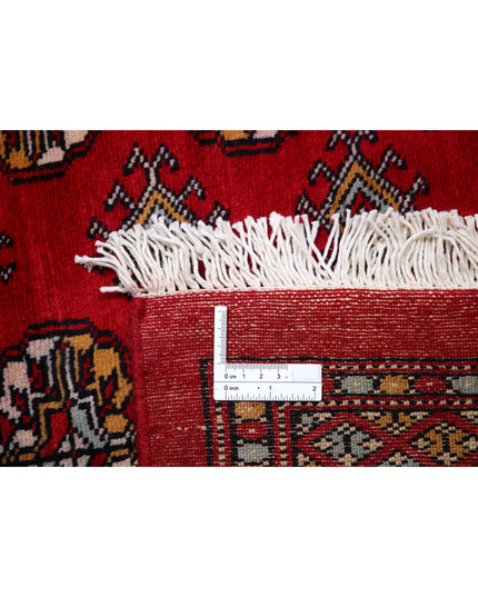 Bokhara 9' 11" X 13' 5" Hand Knotted Wool Rug 9' 11" X 13' 5" (302 X 409) / Red / Wool