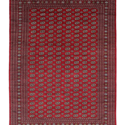 Bokhara 9' 11" X 13' 5" Hand Knotted Wool Rug 9' 11" X 13' 5" (302 X 409) / Red / Wool