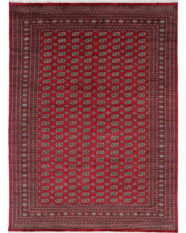 Bokhara 9' 11" X 13' 5" Hand Knotted Wool Rug 9' 11" X 13' 5" (302 X 409) / Red / Wool