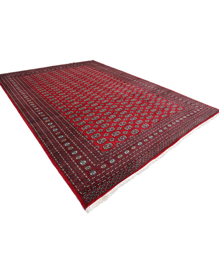 Bokhara 10' 2" X 13' 10" Hand Knotted Wool Rug 10' 2" X 13' 10" (310 X 422) / Red / Wool