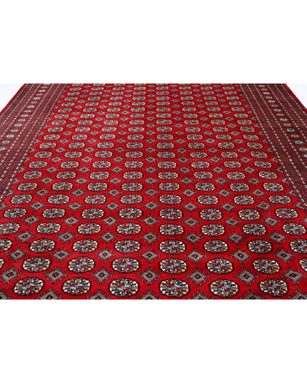 Bokhara 10' 2" X 13' 10" Hand Knotted Wool Rug 10' 2" X 13' 10" (310 X 422) / Red / Wool