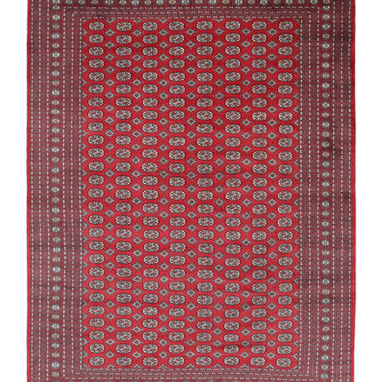 Bokhara 10' 2" X 13' 10" Hand Knotted Wool Rug 10' 2" X 13' 10" (310 X 422) / Red / Wool