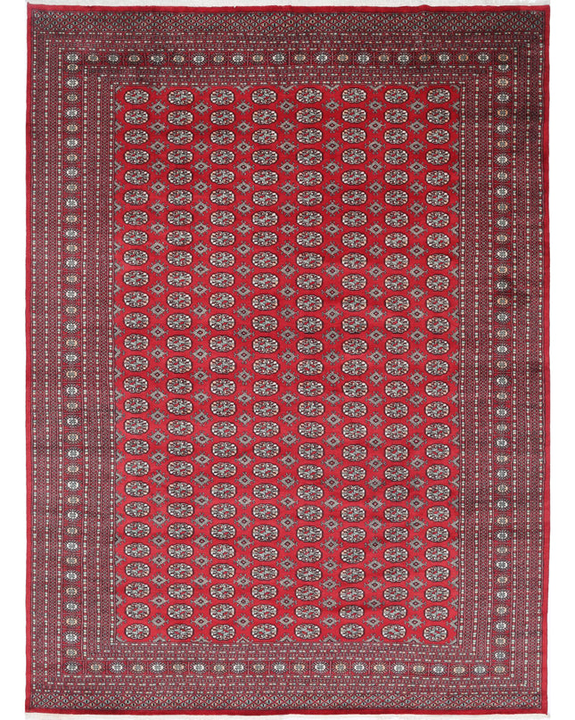 Bokhara 10' 2" X 13' 10" Hand Knotted Wool Rug 10' 2" X 13' 10" (310 X 422) / Red / Wool