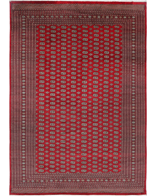 Bokhara 12' 3" X 17' 6" Hand Knotted Wool Rug 12' 3" X 17' 6" (373 X 533) / Red / Wool