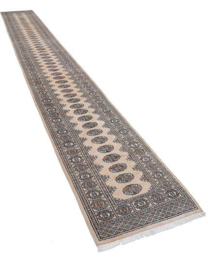 Bokhara 2' 6" X 18' 10" Hand Knotted Wool Rug 2' 6" X 18' 10" (76 X 574) / Beige / Wool