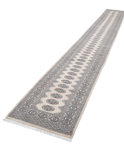Bokhara 2' 6" X 18' 10" Hand Knotted Wool Rug 2' 6" X 18' 10" (76 X 574) / Beige / Wool