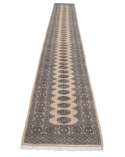 Bokhara 2' 6" X 18' 10" Hand Knotted Wool Rug 2' 6" X 18' 10" (76 X 574) / Beige / Wool