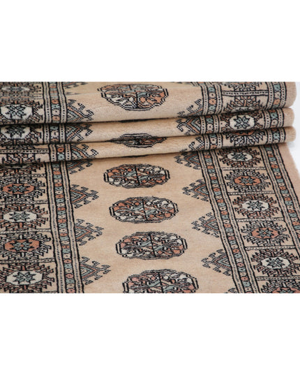 Bokhara 2' 6" X 18' 10" Hand Knotted Wool Rug 2' 6" X 18' 10" (76 X 574) / Beige / Wool