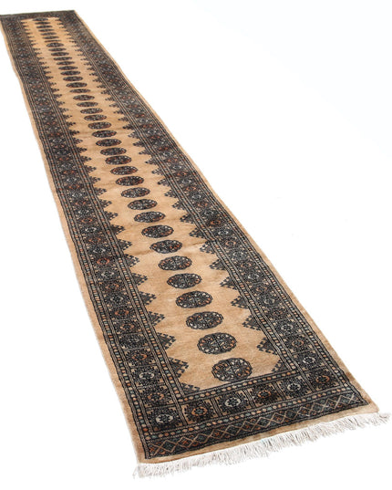 Bokhara 2' 6" X 15' 4" Hand Knotted Wool Rug 2' 6" X 15' 4" (76 X 467) / Beige / Wool
