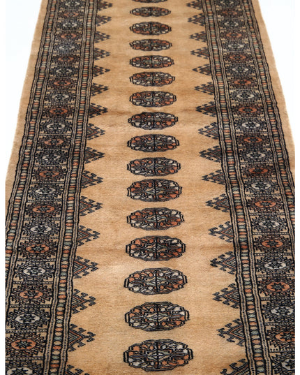 Bokhara 2' 6" X 15' 4" Hand Knotted Wool Rug 2' 6" X 15' 4" (76 X 467) / Beige / Wool