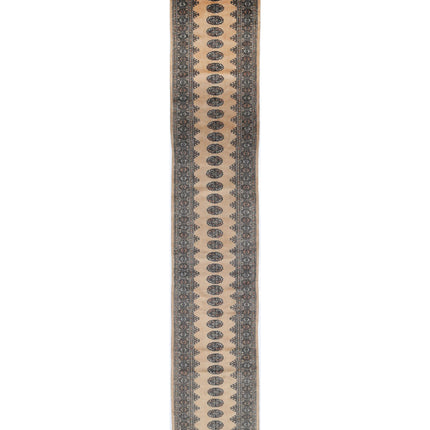 Bokhara 2' 6" X 15' 4" Hand Knotted Wool Rug 2' 6" X 15' 4" (76 X 467) / Beige / Wool