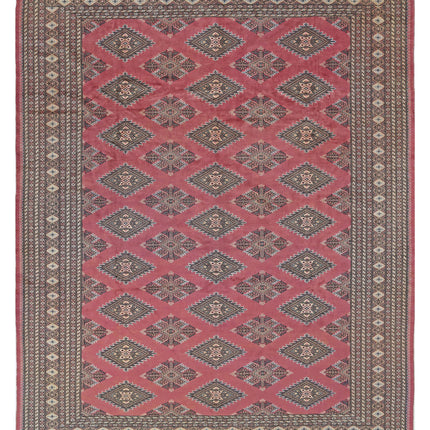 Bokhara 8' 1" X 10' 4" Hand Knotted Wool Rug 8' 1" X 10' 4" (246 X 315) / Pink / Wool