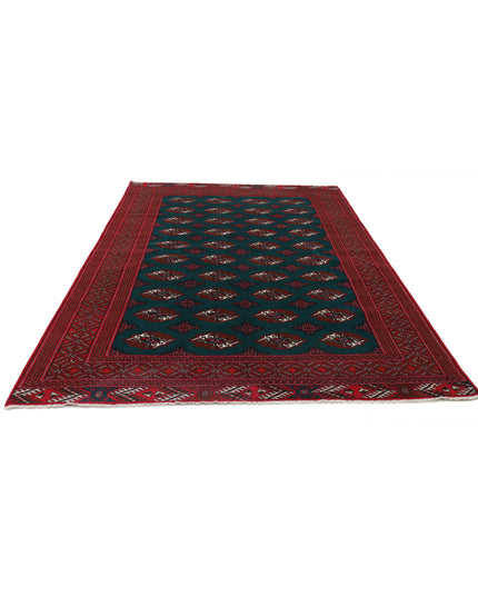 Bokhara 6' 2" X 9' 7" Hand Knotted Wool Rug 6' 2" X 9' 7" (188 X 292) / Green / Wool