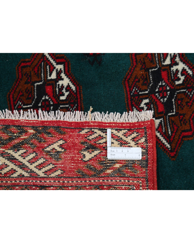 Bokhara 6' 2" X 9' 7" Hand Knotted Wool Rug 6' 2" X 9' 7" (188 X 292) / Green / Wool