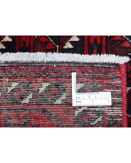 Bokhara 4' 7" X 7' 7" Hand Knotted Wool Rug 4' 7" X 7' 7" (140 X 231) / Red / Wool