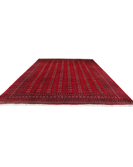 Bokhara 12' 2" X 17' 0" Hand Knotted Wool Rug 12' 2" X 17' 0" (371 X 518) / Red / Wool