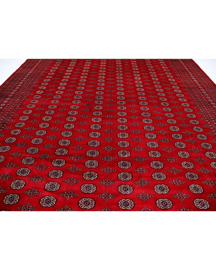Bokhara 12' 2" X 17' 0" Hand Knotted Wool Rug 12' 2" X 17' 0" (371 X 518) / Red / Wool