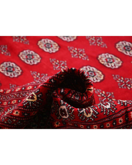 Bokhara 12' 2" X 17' 0" Hand Knotted Wool Rug 12' 2" X 17' 0" (371 X 518) / Red / Wool