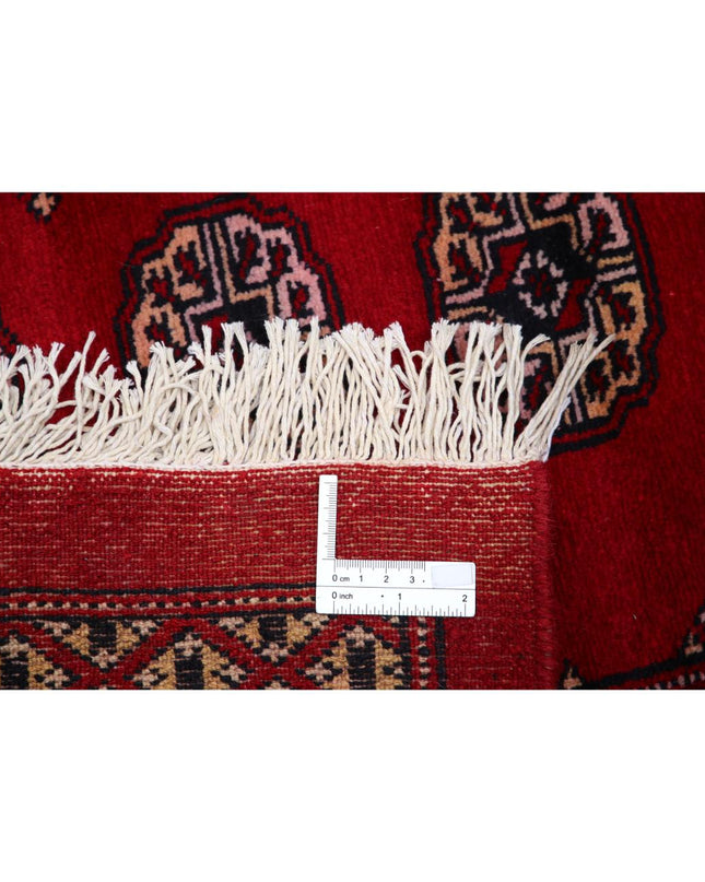 Bokhara 12' 2" X 17' 0" Hand Knotted Wool Rug 12' 2" X 17' 0" (371 X 518) / Red / Wool